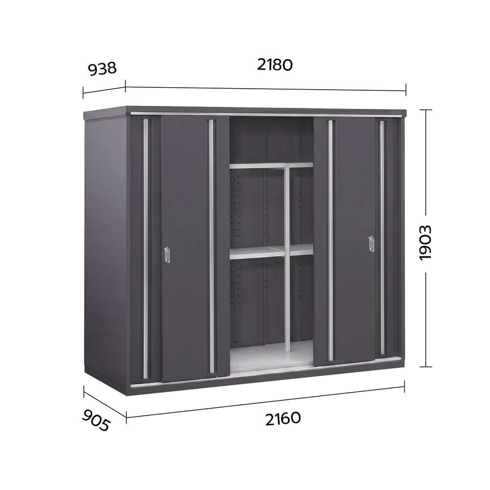 ตู้เก็บของกลางแจ้ง INABA MJX219EF สี FLANNEL GRAY